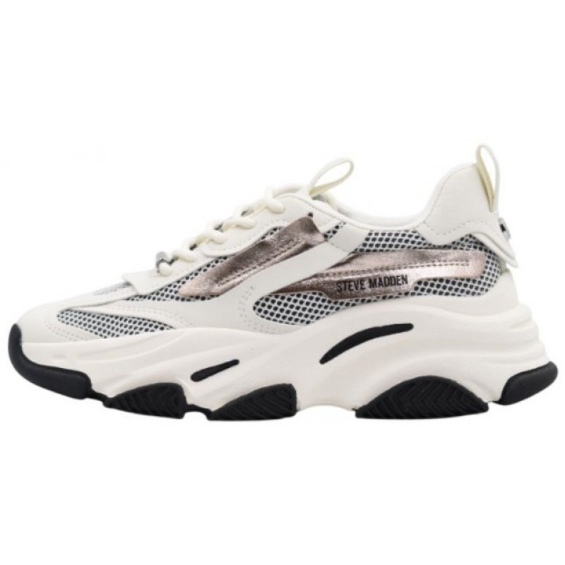 ΓΥΝΑΙΚΕΙΟ SNEAKER ΛΕΥΚΟ/ΧΡΥΣΟ STEVE MADDE POSSESION-E 11004652 WGB-WHT/GLD BLK 600002440