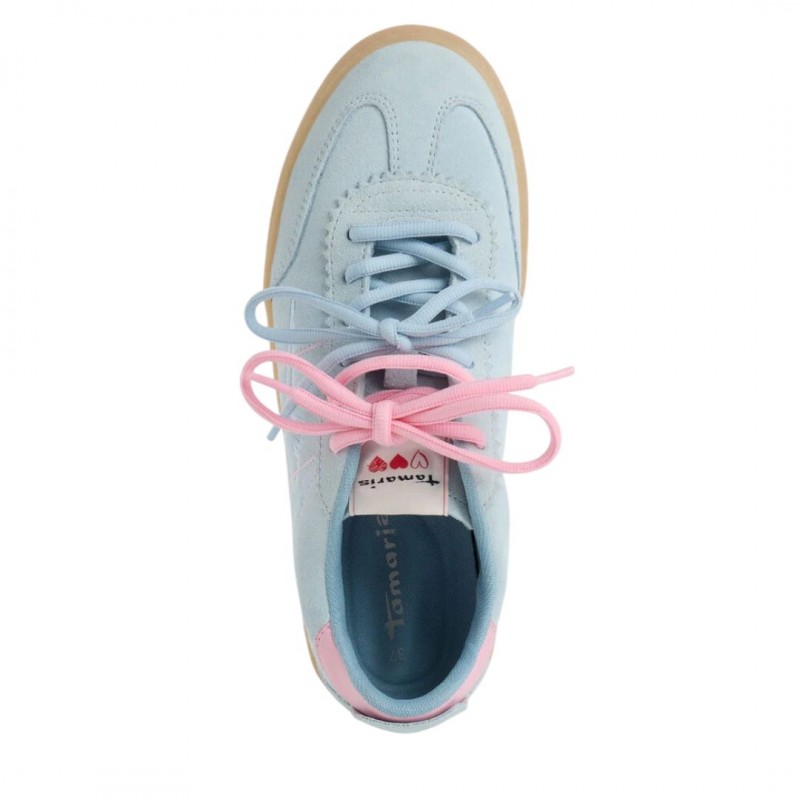 ΓΥΝΑΙΚΕΙΟ SNEAKER ΓΑΛΑΖΙΟ/ΡΟΖ TAMARIS 1-23609-46 880 LIGHT BLUE