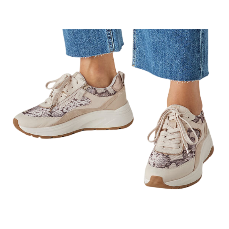 ΓΥΝΑΙΚΕΙΟ SNEAKER ΜΠΕΖ SNAKE TAMARIS 1-23718-46 483