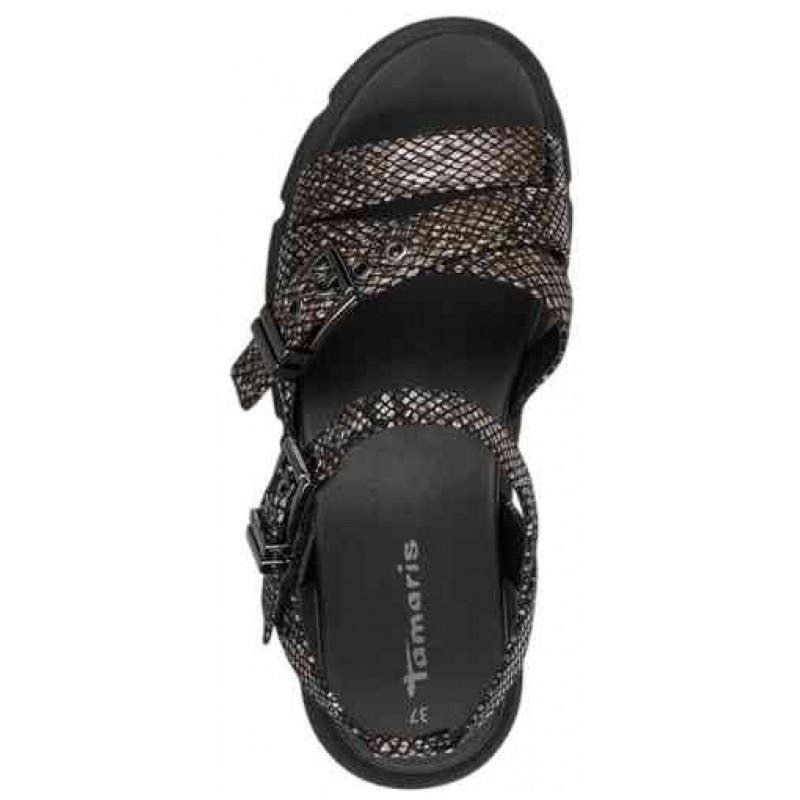 ΓΥΝΑΙΚΕΙΟ ΣΑΝΔΑΛΙ ΜΑΥΡΟ (SNAKE) TAMARIS 1-28511-46 073