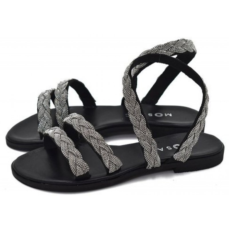 ΓΥΝΑΙΚΕΙΟ ΣΑΝΔΑΛΙ ΜΑΥΡΟ MOSAIC BRAIDS 