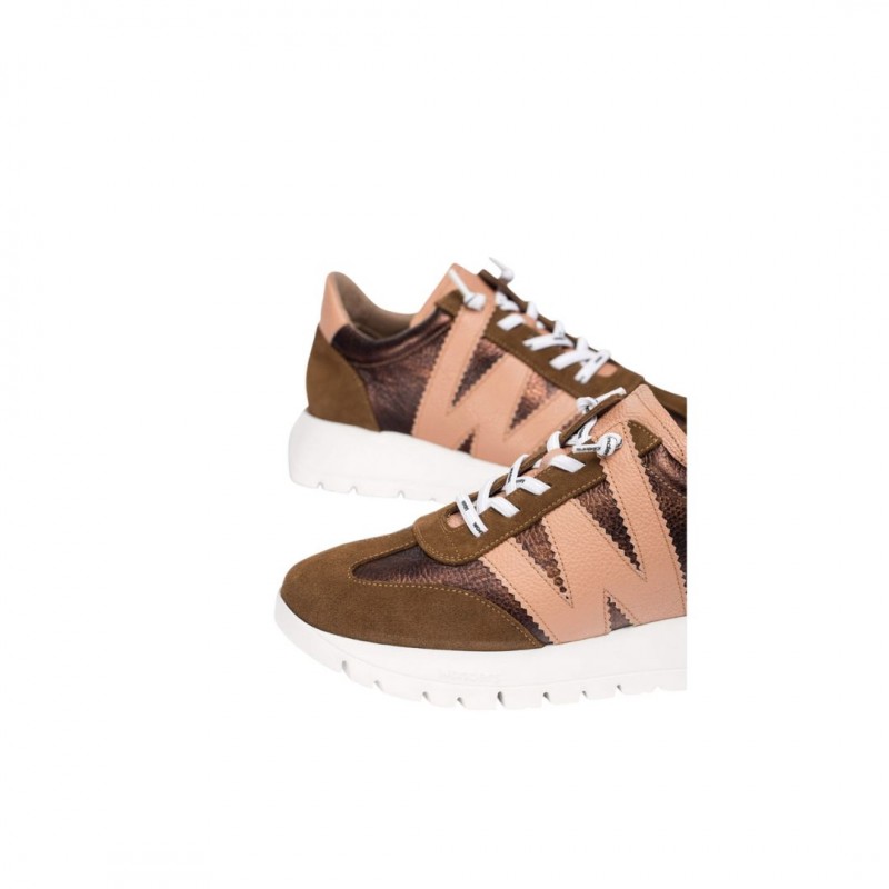 ΓΥΝΑΙΚΕΙΟ SNEAKER ΚΑΦΕ/ΡΟΖ WONDERS A-2476