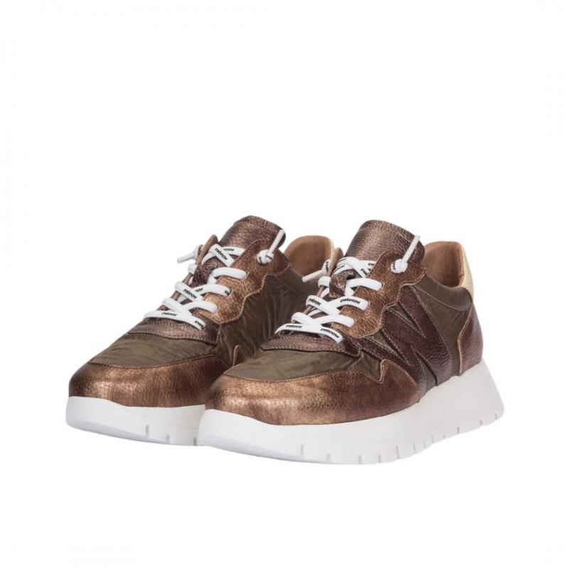 ΓΥΝΑΙΚΕΙΟ SNEAKER ΚΑΦΕ/ΧΡΥΣΟ WONDERS A-2491