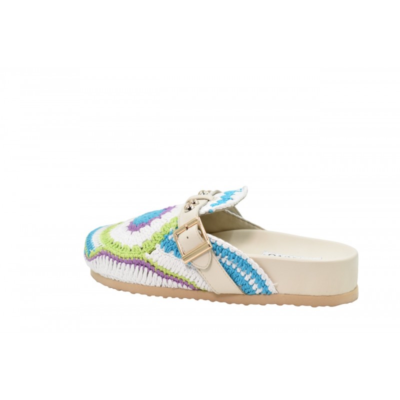 ΓΥΝΑΙΚΕΙΑ SLIPPERS ΕΚΡΟΥ/ΠΟΛΥΧΡΩΜΟ INUOVO 977001