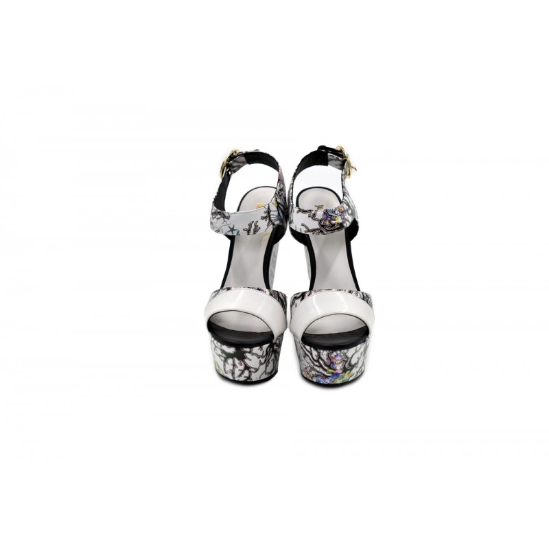 ΓΥΝΑΙΚΕΙΑ ΠΛΑΤΦΟΡΜΑ ΛΕΥΚΟ(ΠΟΛΥΧΡΩΜΗ) JUST CAVALLI S13WP0113 