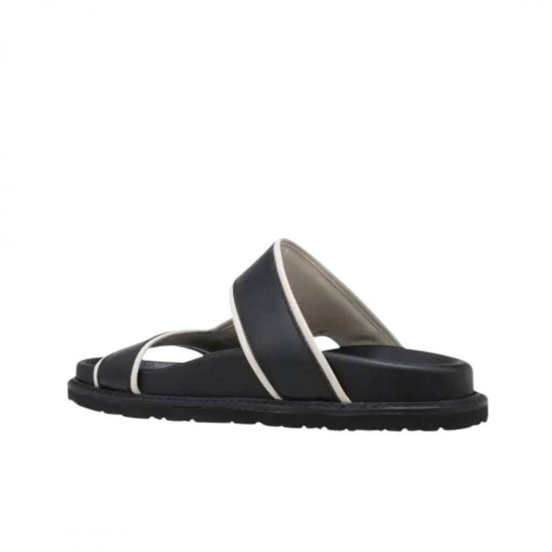 WOMEN'S SLIPPERS BLACK/WHITE KALOGIROU VEGA LEA