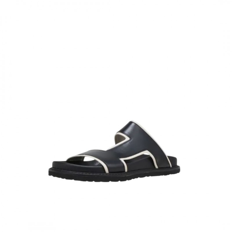 WOMEN'S SLIPPERS BLACK/WHITE KALOGIROU VEGA LEA