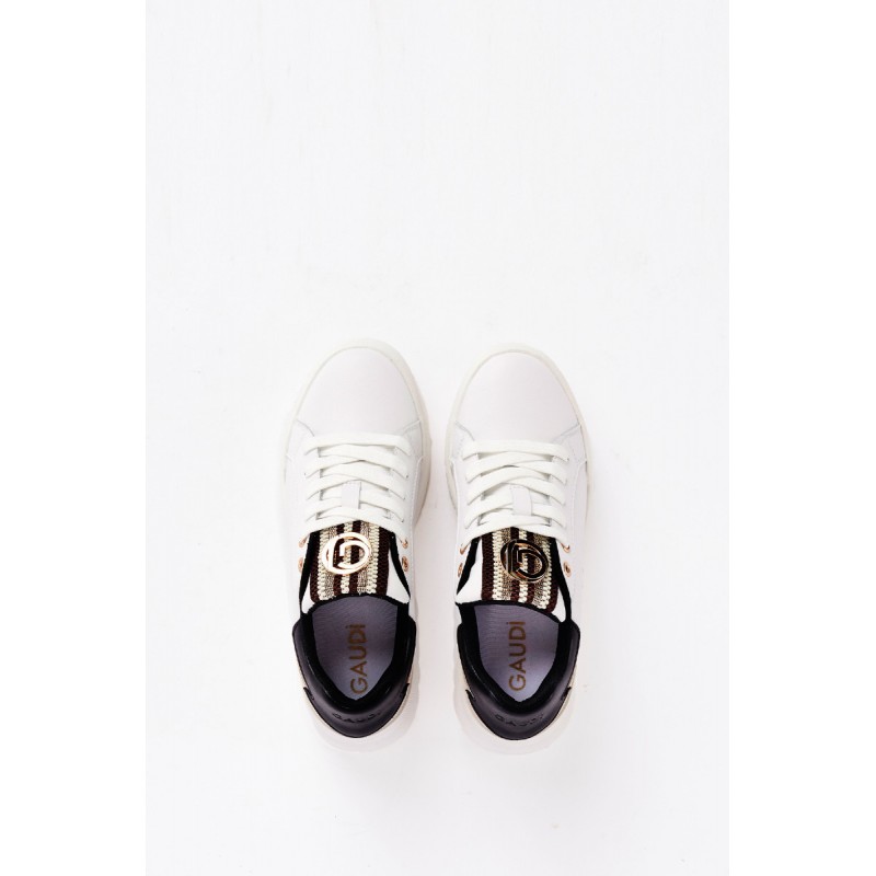 ΓΥΝΑΙΚΕΙΑ SNEAKERS ΛΕΥΚΟ-ΜΑΥΡΟ GAUDI V23-62202